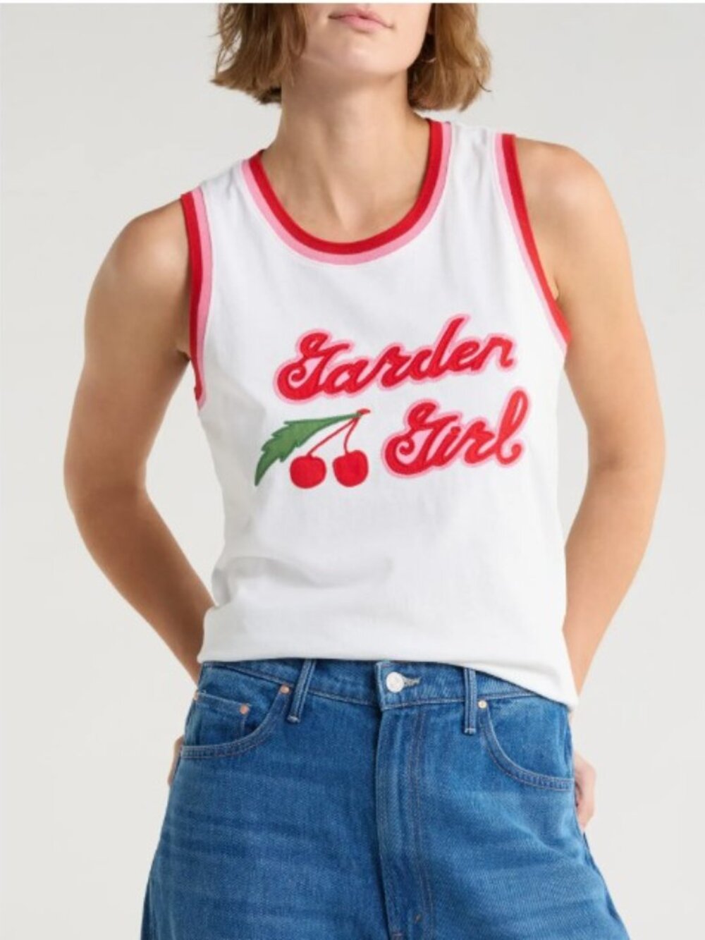 MOTHER The Court Crusher Cotton Graphic Tank, XS